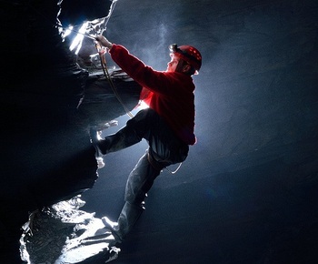 Climbing underground in Rhiwbach caving mine exploring adventure in snowdonia